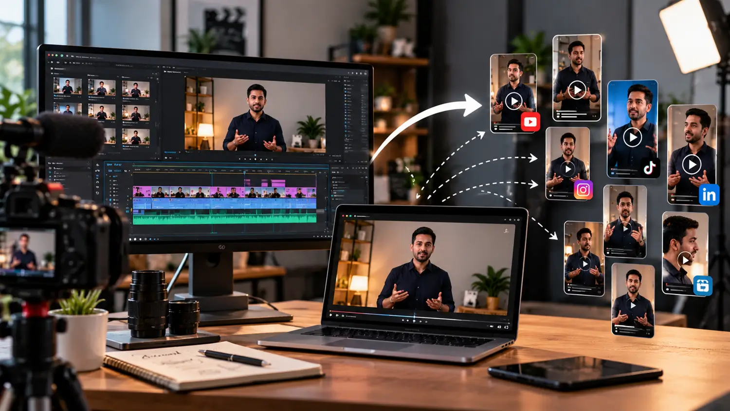 How to Turn One Long Video Into 10+ Short Videos